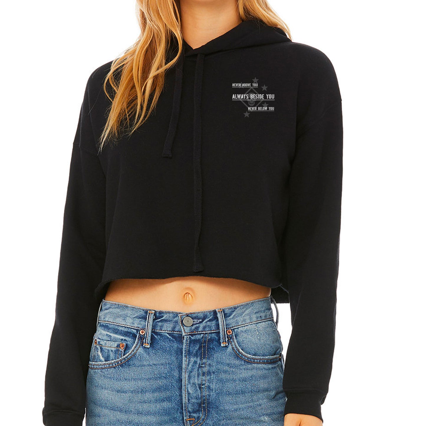 Raider Memorial Ladies Cropped Fleece Hoodie