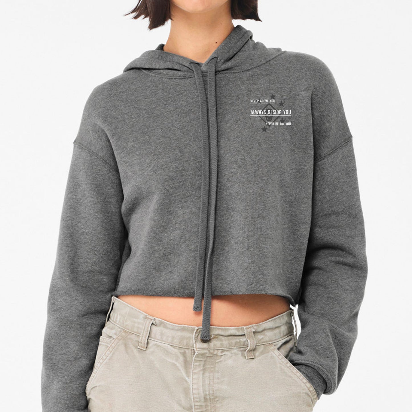 Raider Memorial Ladies Cropped Fleece Hoodie