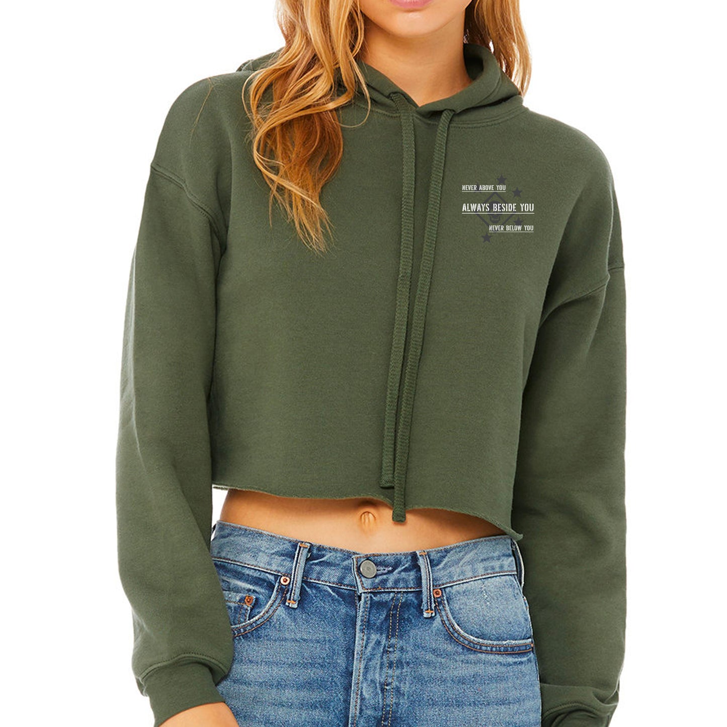 Raider Memorial Ladies Cropped Fleece Hoodie