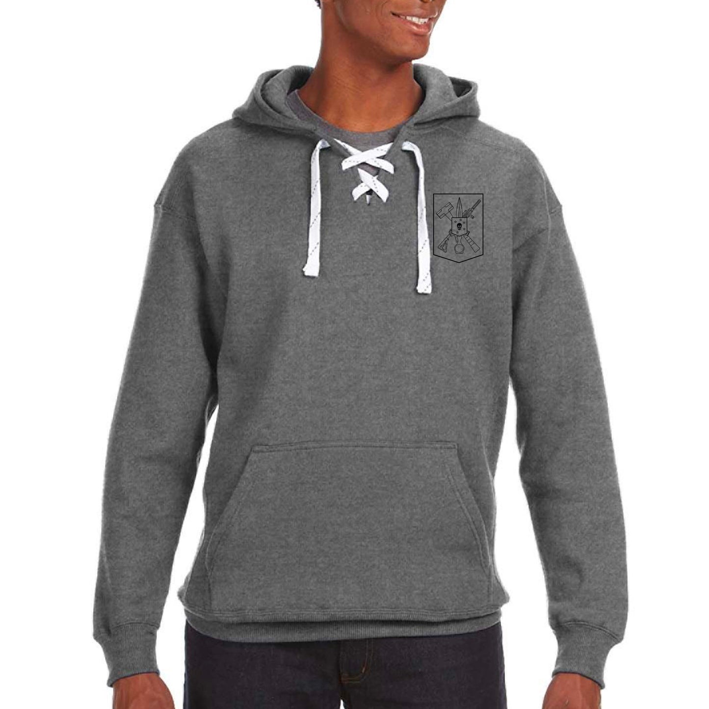 MMAC Grad Sweatshirt with hockey laces