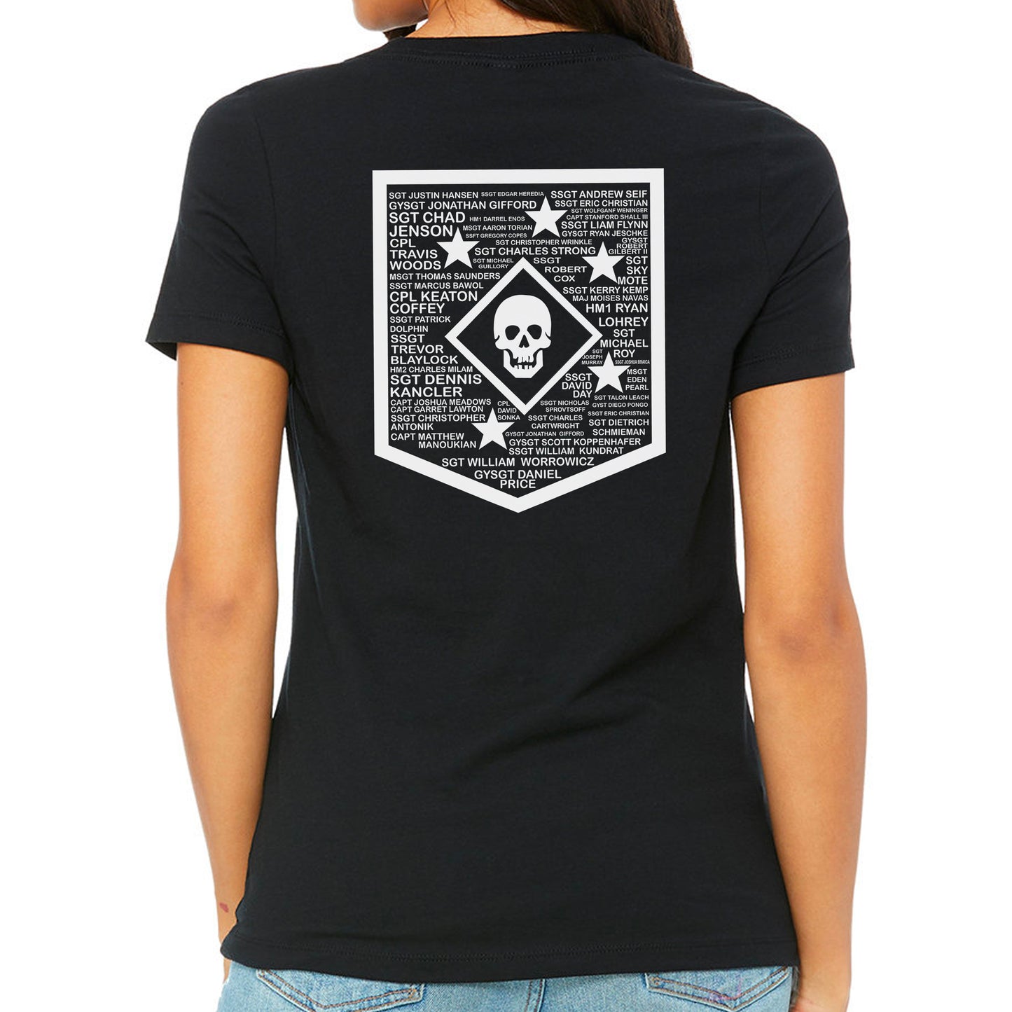 Raider Memorial Ladies V-Neck T-Shirt