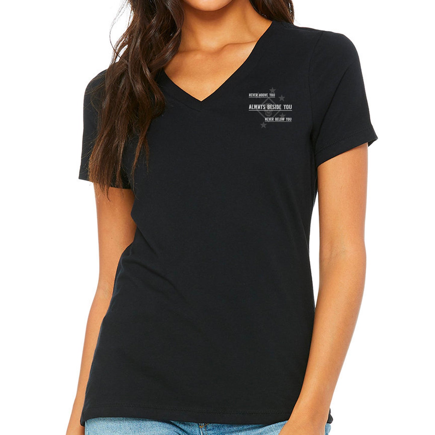 Raider Memorial Ladies V-Neck T-Shirt