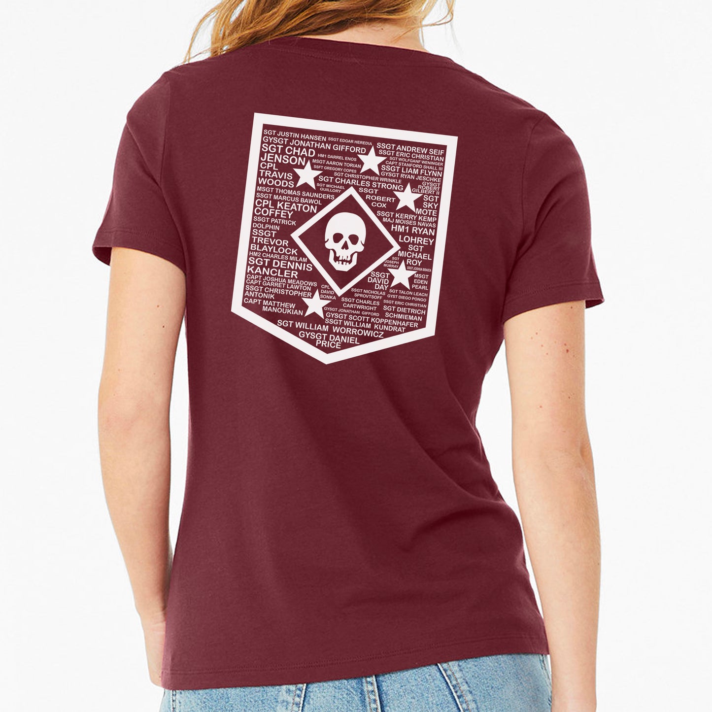 Raider Memorial Ladies V-Neck T-Shirt