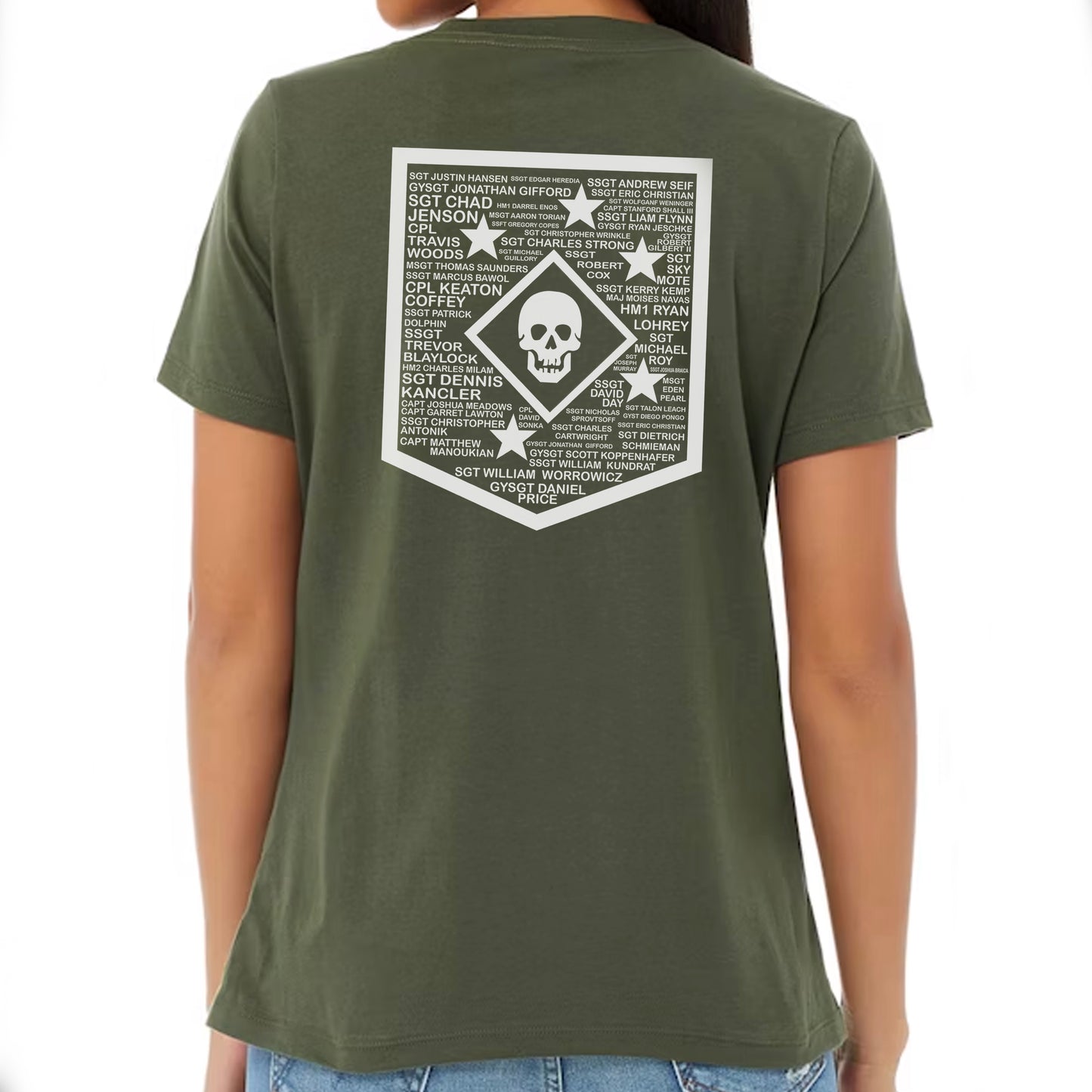 Raider Memorial Ladies V-Neck T-Shirt