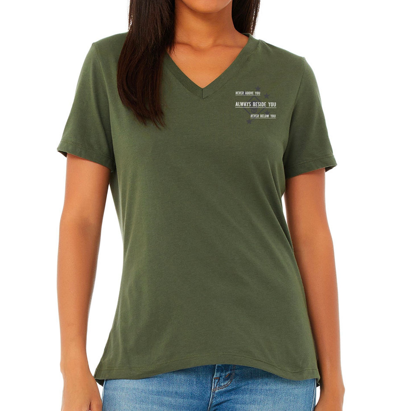 Raider Memorial Ladies V-Neck T-Shirt